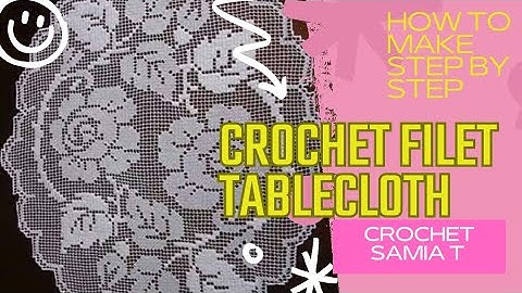 Step-by-Step Guide:How to Make a Filet Crochet Tablecloth"/Filet Easy Tutorial for Beginners"Part 1