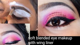Soft blended eye makeup with cute winged liner| teenage makeup look with best product| screenshot 2