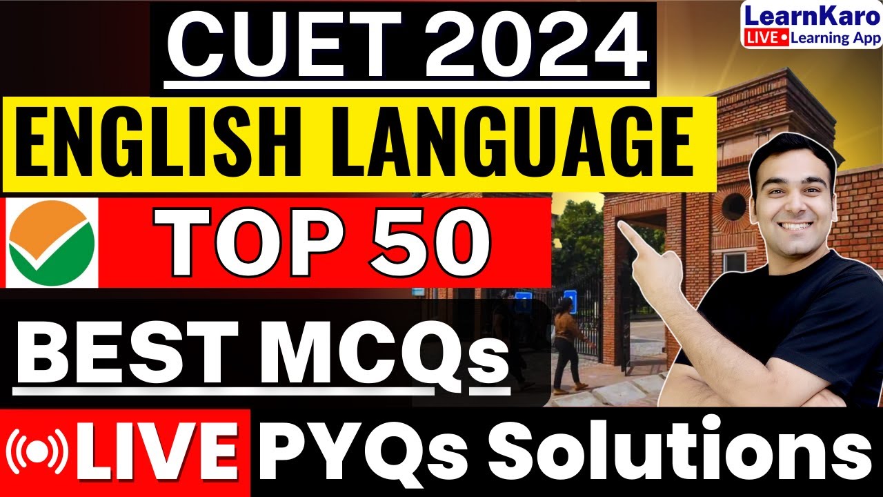 CUET 2024 | English Language - Top 100 Most Important Questions - YouTube