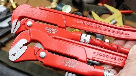Knipex German Swedish Pipe Wrenches: High leverage, small jaws, nice operation. Pretty red color too