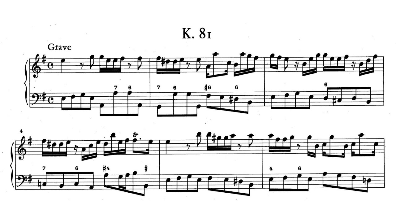 Scarlatti: Keyboard Sonata in E minor, K.81 - YouTube