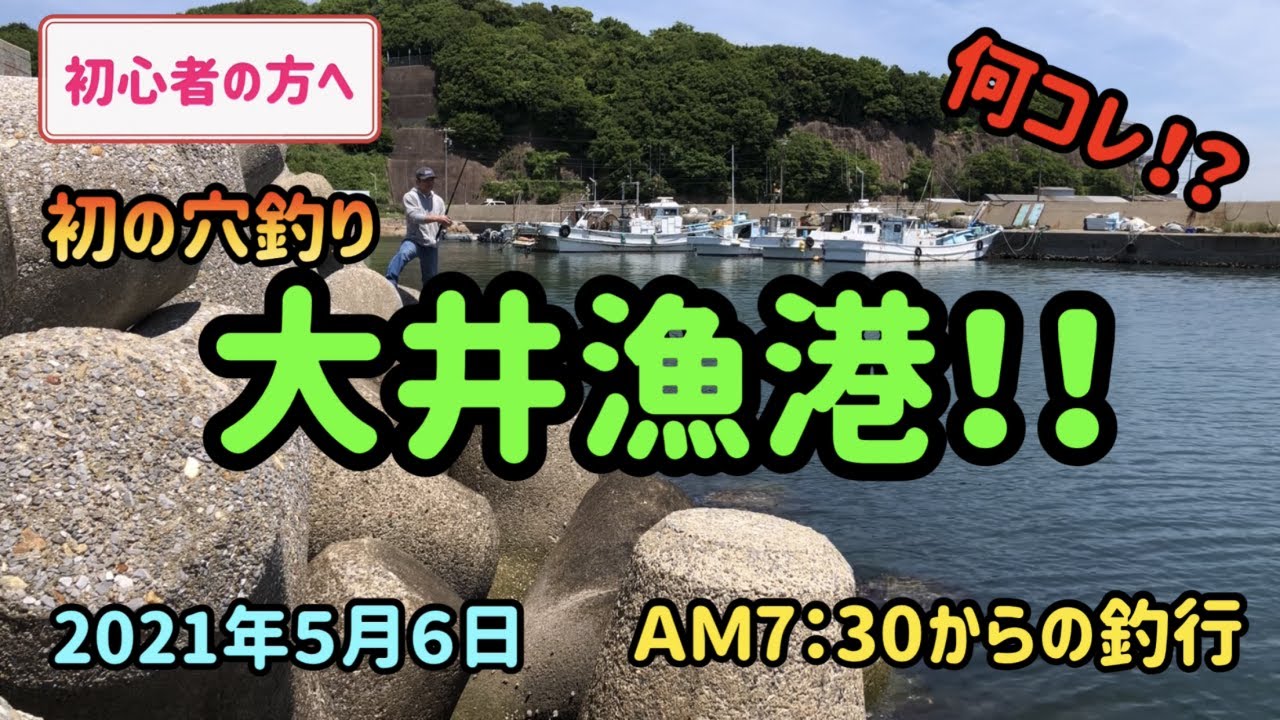 大井漁港！！初の穴釣り！！2021年５月６日 コリャ面白いわぁっ！！