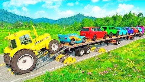 🚜 JCB in Action – Two Tiny Tractors Taken Down 💥#jcbmachine #trector #trector #trending