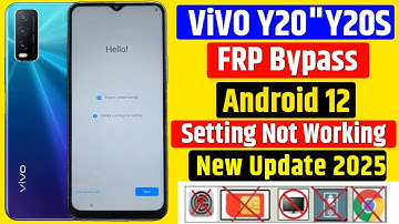 Vivo Y20 Frp Bypass Android 12 "New Update 2025
