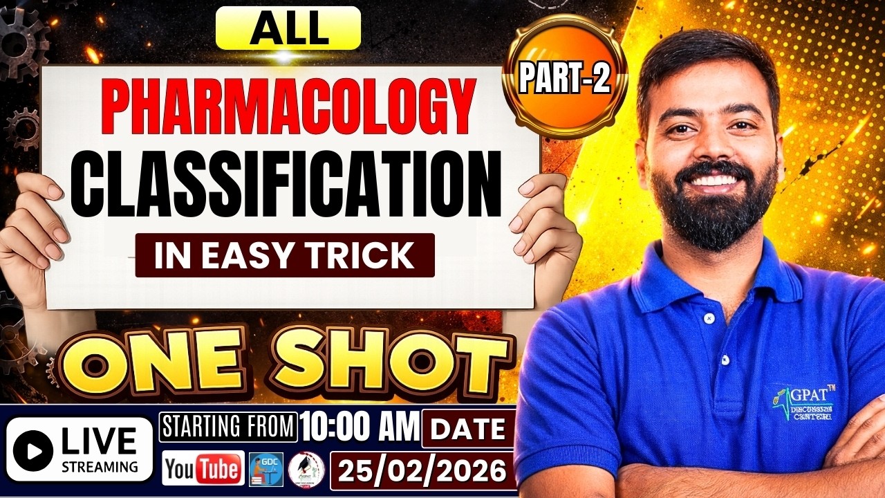 All Pharmacological Classification- II in easy Trick One Shot || A bang before the Final beat #trick