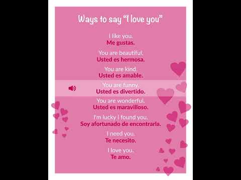 How To Say I Love You In Spanish