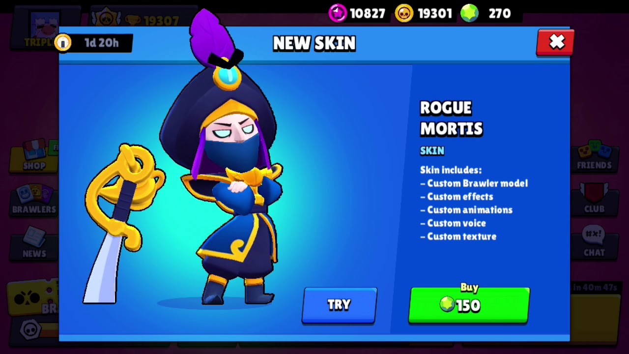 Rogue Mortis Unlock Animation Youtube - brawl stars rogue mortis background