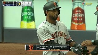 SF@MIL: Nunez plates Hill with a single to right