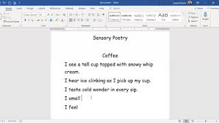 Sensory Poetry