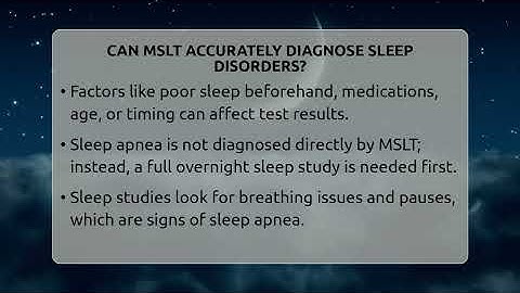 Can MSLT Accurately Diagnose Sleep Disorders? - Sleep Apnea Support Network