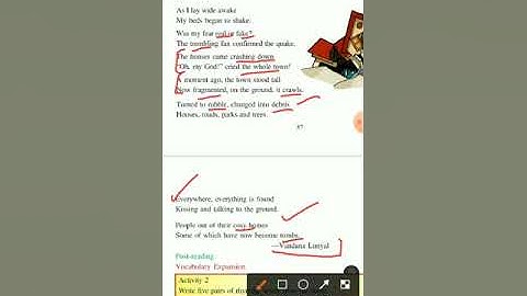 An Earthquake - A Poem : Class 7th