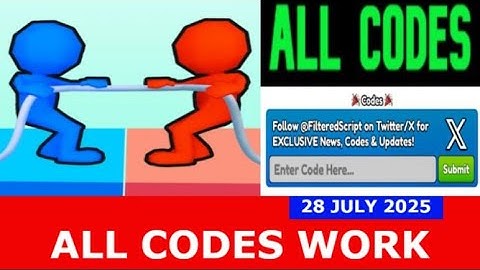 *ALL CODES* Tug of War Simulator ROBLOX | JULY 28, 2025