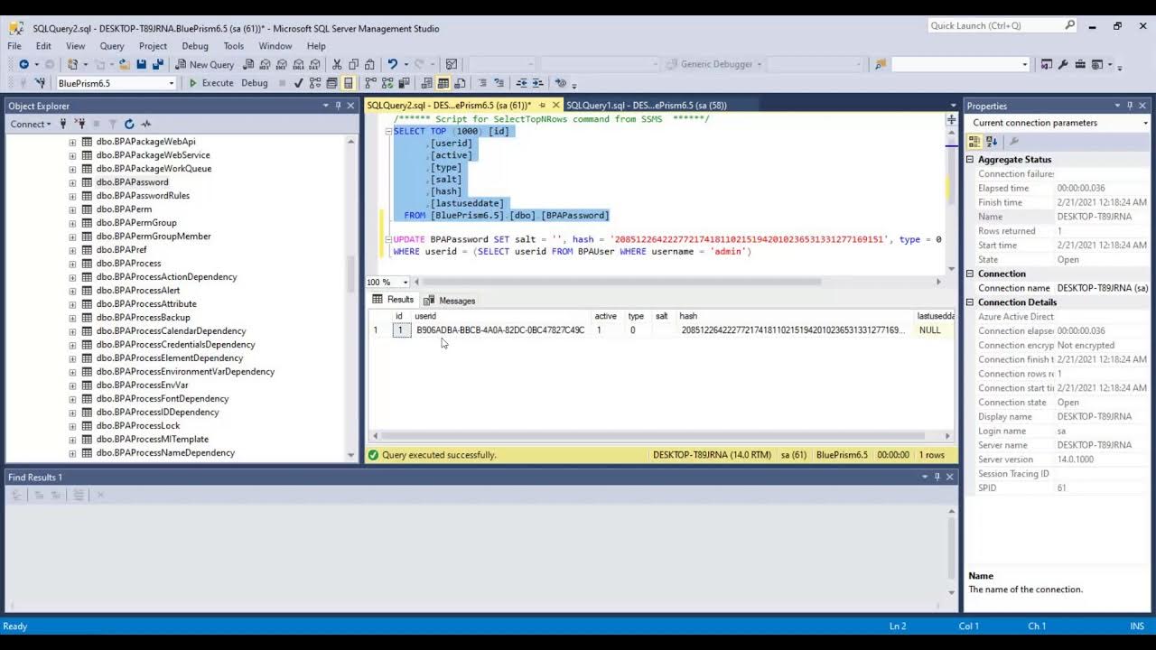Reset Blue Prism Password YouTube