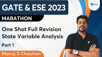 Marathon Session Control System | One Shot Revision | State Variable Analysis Part - 1 | Manoj S