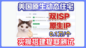 0.1刀一个！美国原生住宅实操搭建测试！双ISP家宽原生，全平台解锁