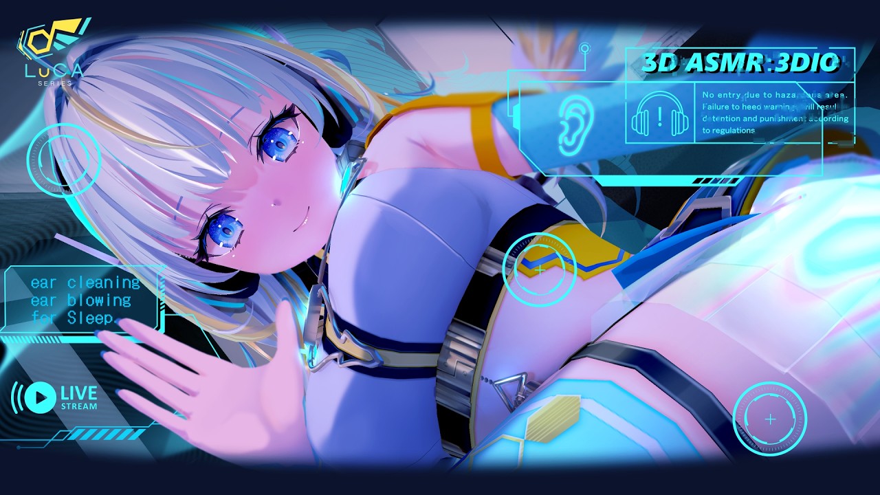 【ASMR/4K3D】膝枕耳かき。宇宙船でたった一人の女の子に寄り添われながら過ごす、静かなひと時【耳ふー/指かき/耳はぁ/吐息/ゼロ距離囁き/睡眠導入/Ear Cleaning/for Sleep】