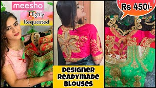 💚Huge Meesho Haul💚Under 500/- 12 Readymade Blouse💚Meesho💚Embroidered,Net,Sequence  Blouse 💚Vaishali 