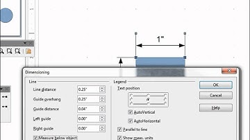 LibreOffice Draw (45) Dimension Lines Part 2 Dimesnion Line  Dialog Box
