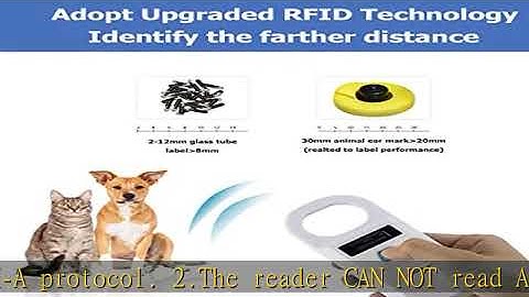 NetumScan Pet Microchip Scanner Reader, RFID EMID Handheld Pet Chip ID Scanner Rechargeable Data St