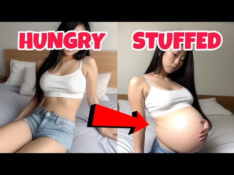 Small Woman Eats 70 PIECES of sushi (food baby belly)