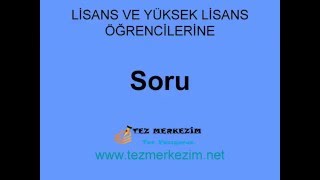 tez merkezi