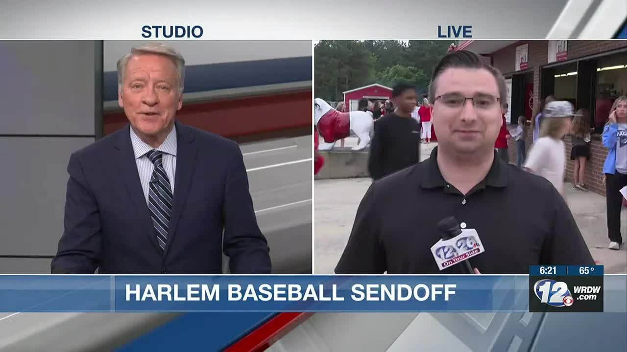 Harlem High School baseball team sendoff - YouTube