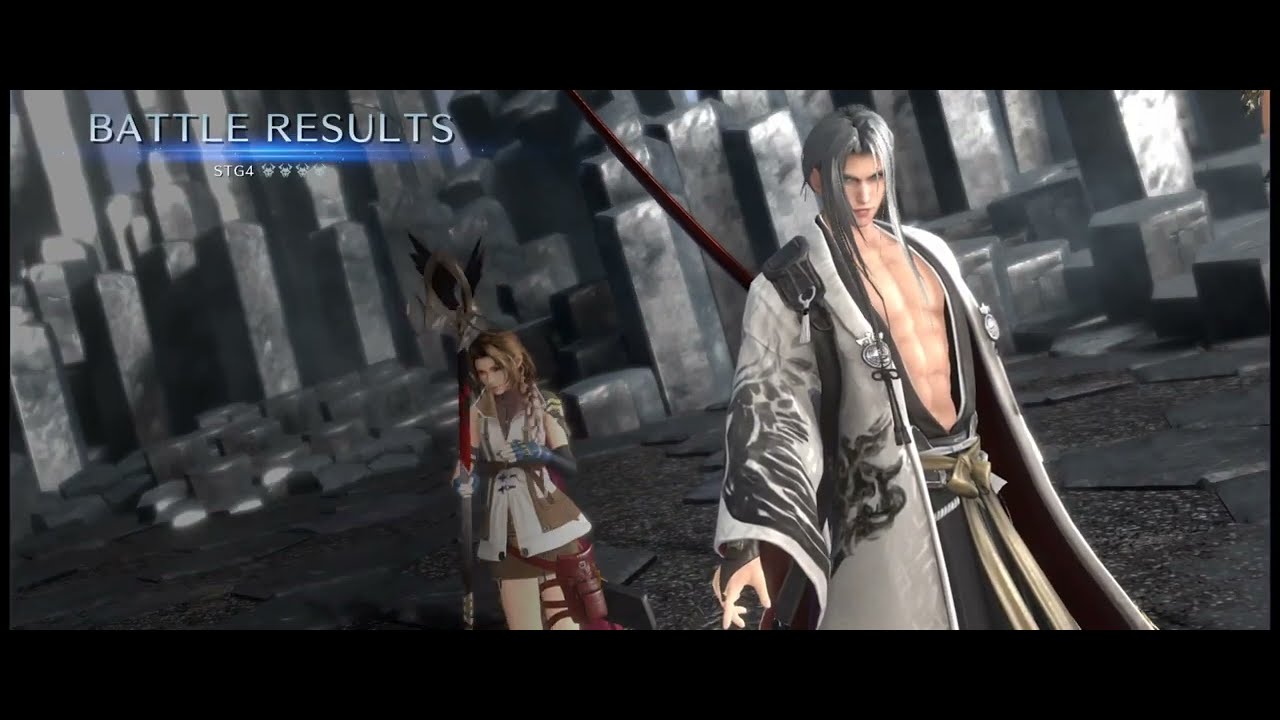 FF7EC 第19回ギルドバトル(延期後) ステージ4 100％(炎弱点付与) 大人セフィロス・ザックス・エアリス編成