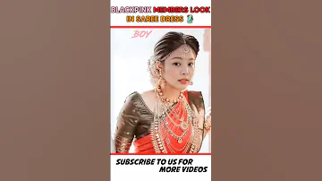 BLACKPINK MEMBERS LOOKS IN SAREE DRESS 😘#kpop #blackpink #shorts