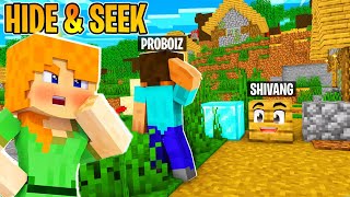 EXTREME HIDE N SEEK WITH MY FRIEND😂 IN MINECRAFT PROP HUNT!!