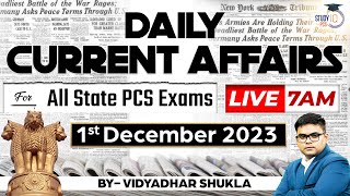 1st December 2023 Current Affairs | PCS Current Affairs 2023 | Current Affairs Today | StudyIQ PCS