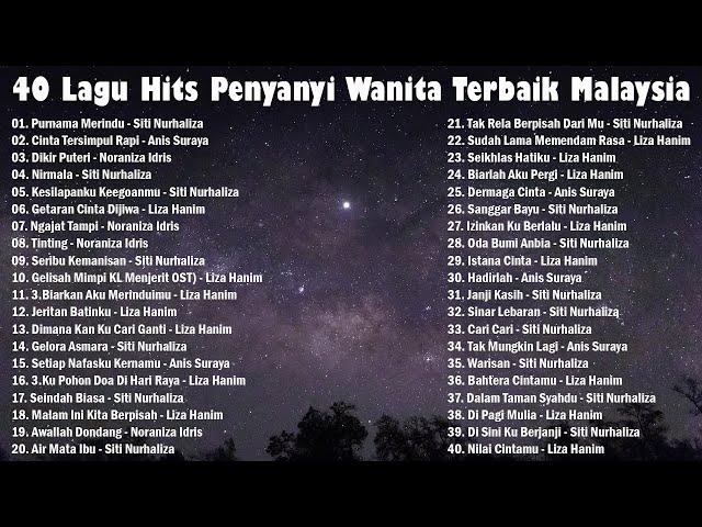 Koleksi Album - 40 Lagu Hits Penyanyi Wanita Terbaik Malaysia Vol 1 class=