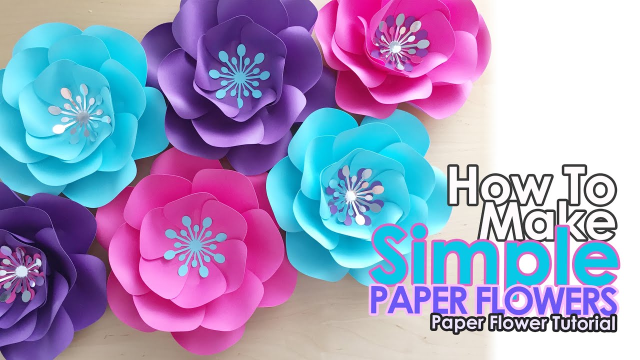 Paper Flower Tutorial for Beginners | How to Make Simple ...