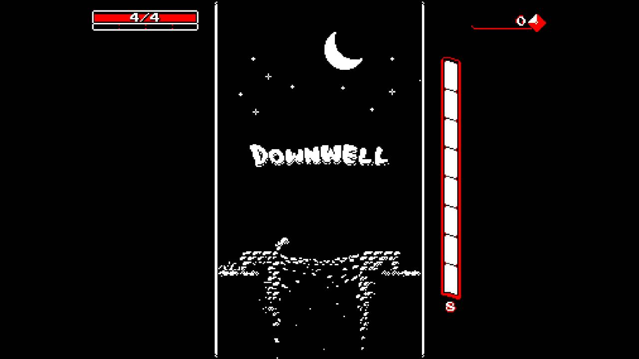 Downwell Title Screen (PC, PS4, Vita)