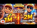 😱 1M COMPLETE! Can I Reach 2M? 🔥 Craziest Run Ever | Subway Surfers  #shorts