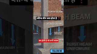 प्लीन्थ बीम क्या होता है ❓💪#CivilEngineering #ConstructionBasics #PlinthBeam #BuildingDesign