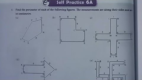 New learning composite mathematics class6 self practice6a | perimeter and area chapter6 exercise6a