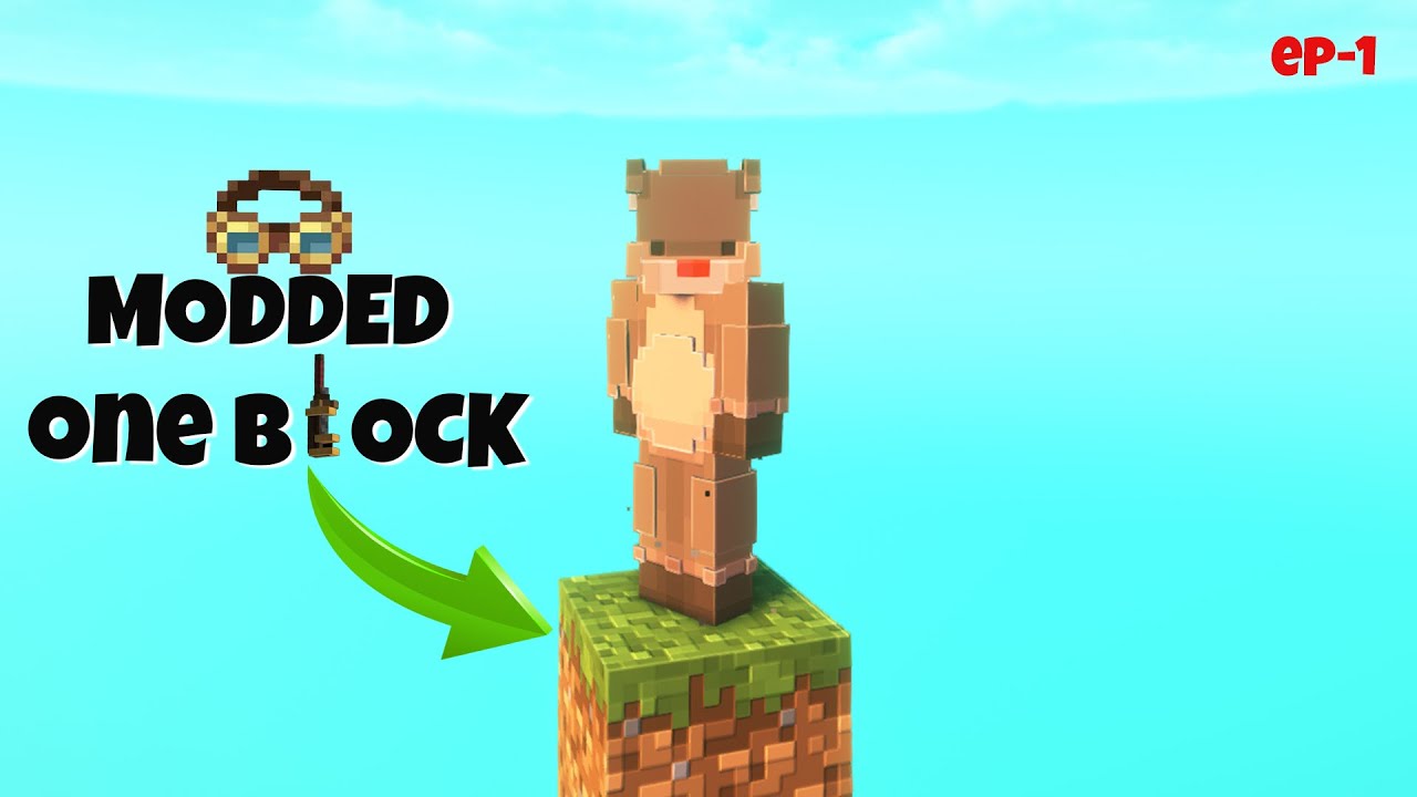 Modded one block is awesome 1 mineorebaker youtube