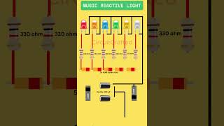 Music 🎶 reactive lights | VU meter #diy #electrical #accircuits #soldering