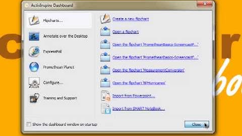ActivInspire - Dashboard