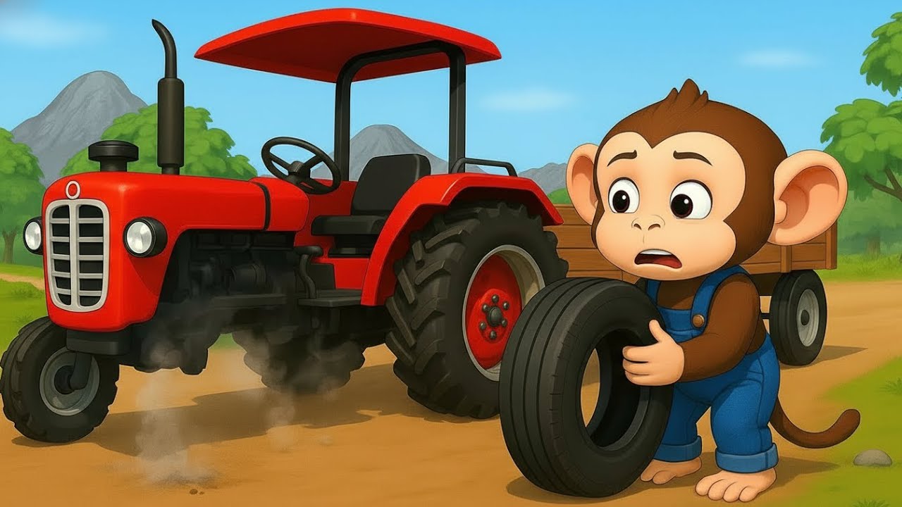 Wheel Theft Shocker Smart Monkey Helps Farmer Recover Wheel at Shark Lake | Farm Vlog