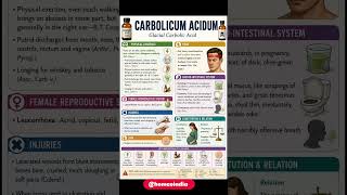 carbolic acid keynotes #bhms #carbolicacid