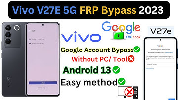 Vivo V27E FRP Bypass Android 13 All Vivo Google Account, Apps Not Working, New Easy Trick 🔥 2023