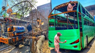 Handmade Passenger Bus manufacturing  || without Heavy any power Tools Manufacture Bus 🚌
