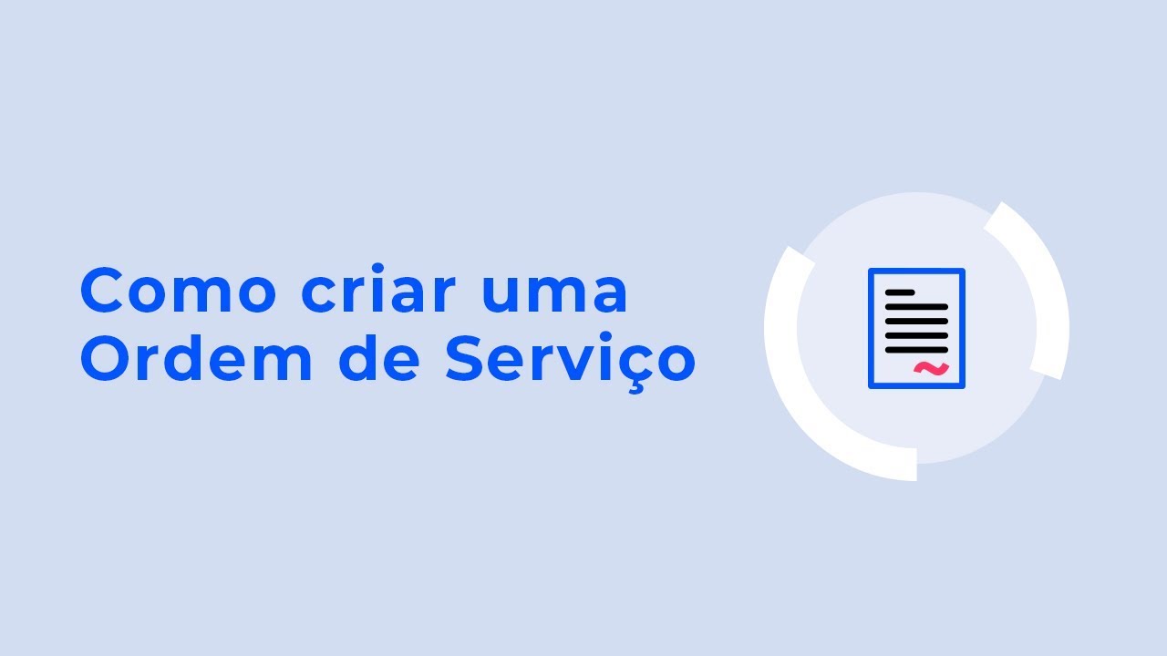 Como criar uma Ordem de Serviço - YouTube