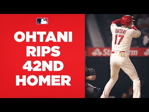 Ohtani goes yard! Shohei Ohtani hits a rocket for his 42nd homer of the season!