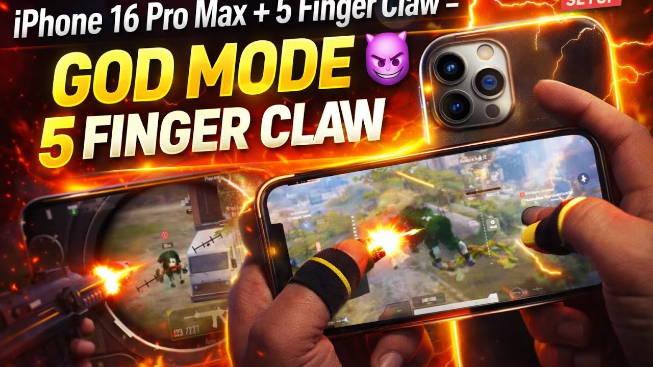 iPhone 16 Pro Max + 5 Finger Claw = GOD MODE 😈 | PUBG Mobile 2026 #pubgmobile #pubg #gmaing