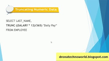 07. Oracle Database Tutorial  - SELECT Operators in Oracle