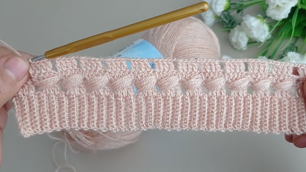 Sadece 2 sıra! çok basit model Tığ işi yelek etol şal kol yaka kesimi✔️Crochet stitch Стежок крючком