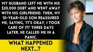 My husband left with his girlfriend, leaving me with 20,000 in debt Then, my 10-year-old son said