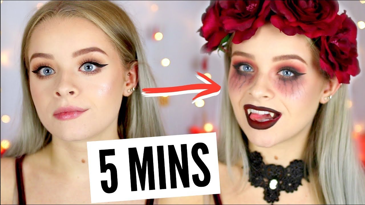 EASY LAST MINUTE HALLOWEEN MAKEUP!! | sophdoesnails - YouTube